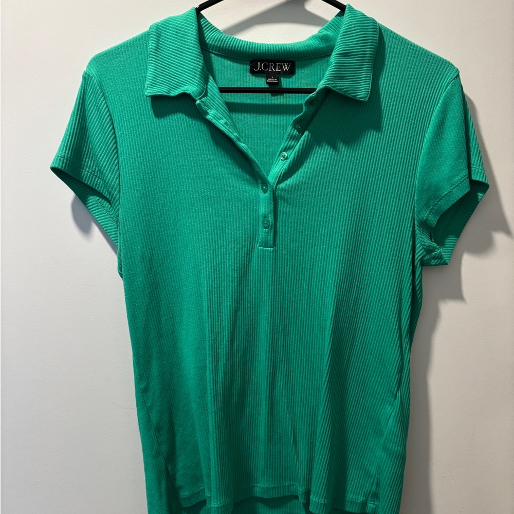 J. Crew Women's Kelly Ribbed Polo Shirt